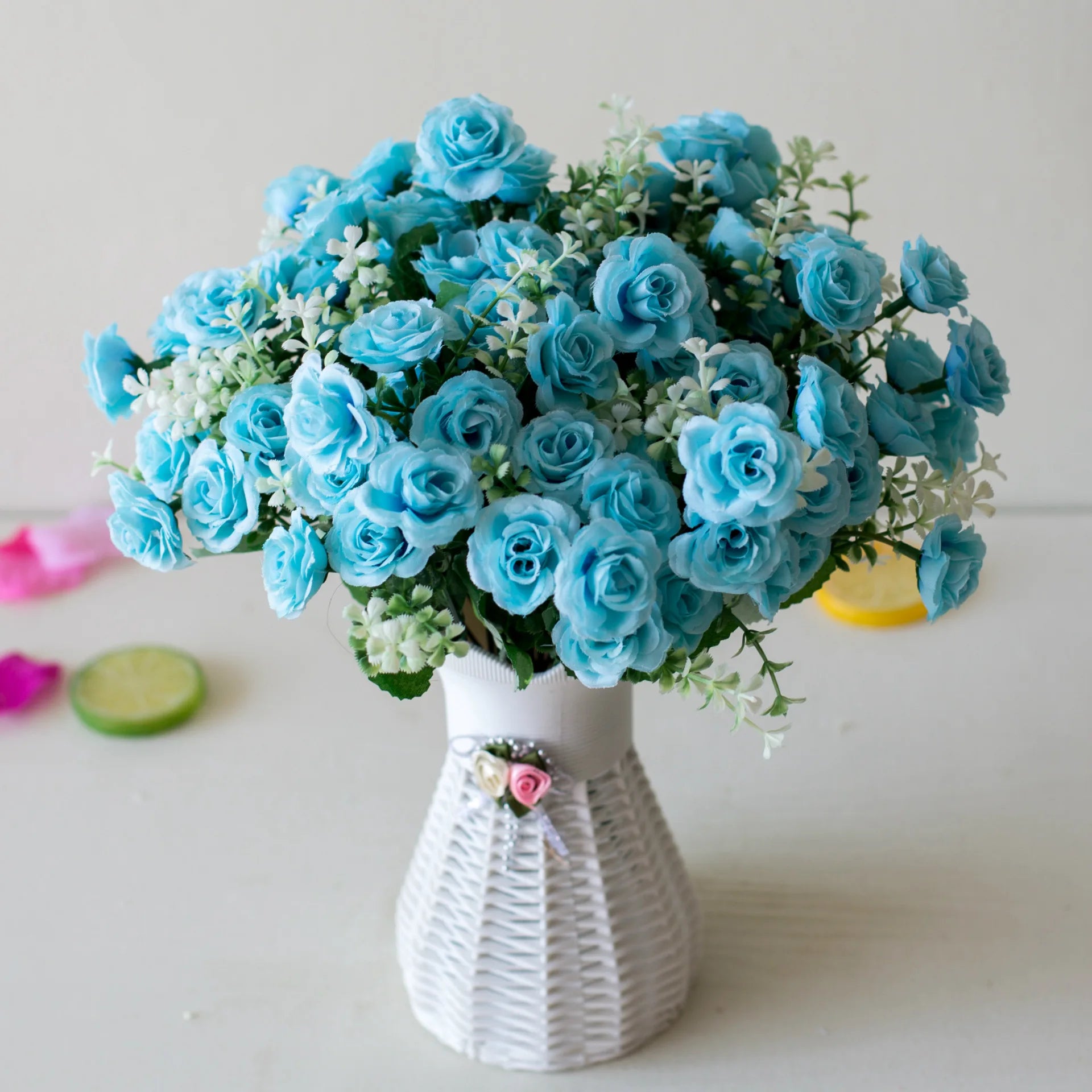 Artificial Mini Rose Bouquet for Home, Office & Wedding Decor