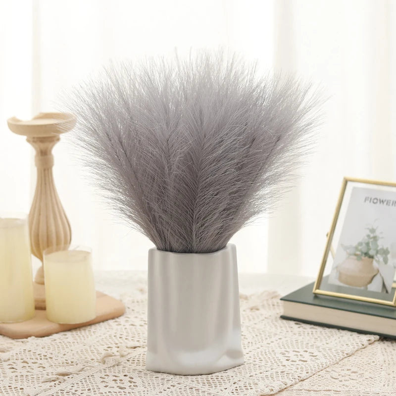 Tenvity  Pampas Grass Artificial Flowers Bouquet For Home Wedding