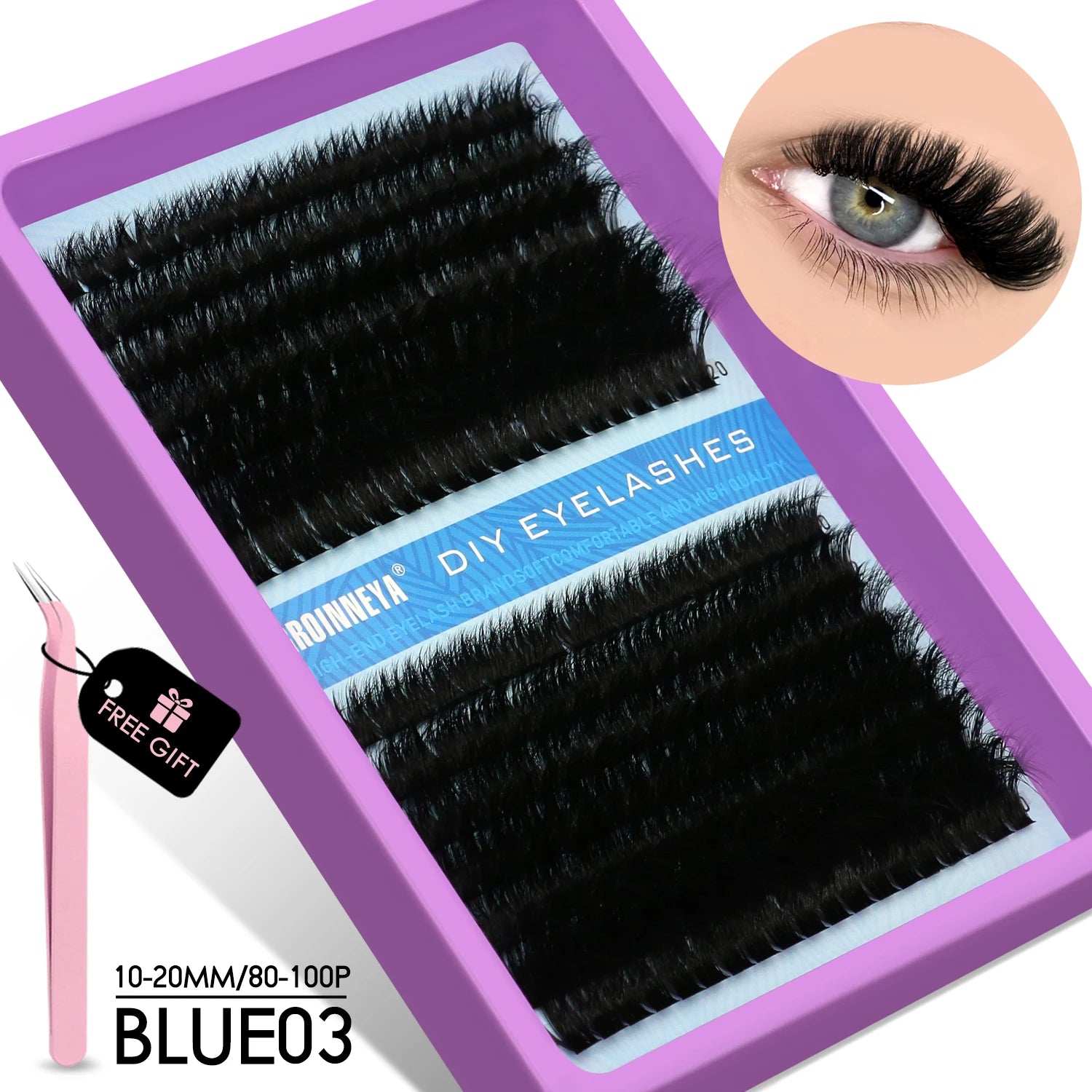 GROINNEYA Cluster Lashes Kit
