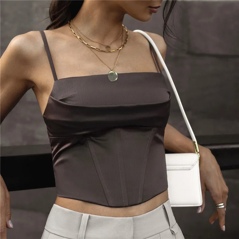 Lace-Up Backless Crop Top