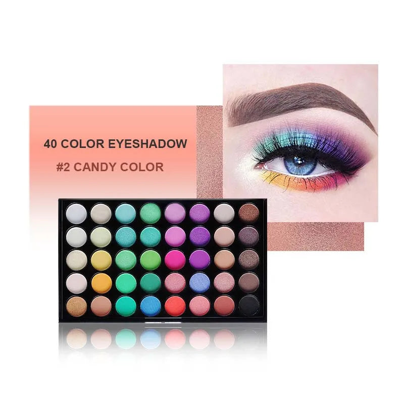 Pearlescent matte 40 color eye shadow