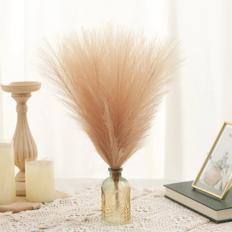 Tenvity  Pampas Grass Artificial Flowers Bouquet For Home Wedding
