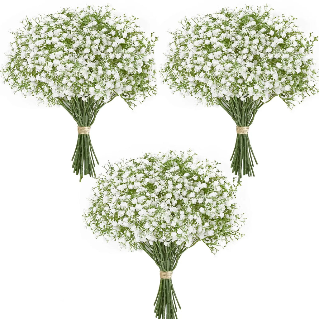 Artificial Baby's Breath Flowers – 10/15 Pcs Bouquet for Home & Event Decor