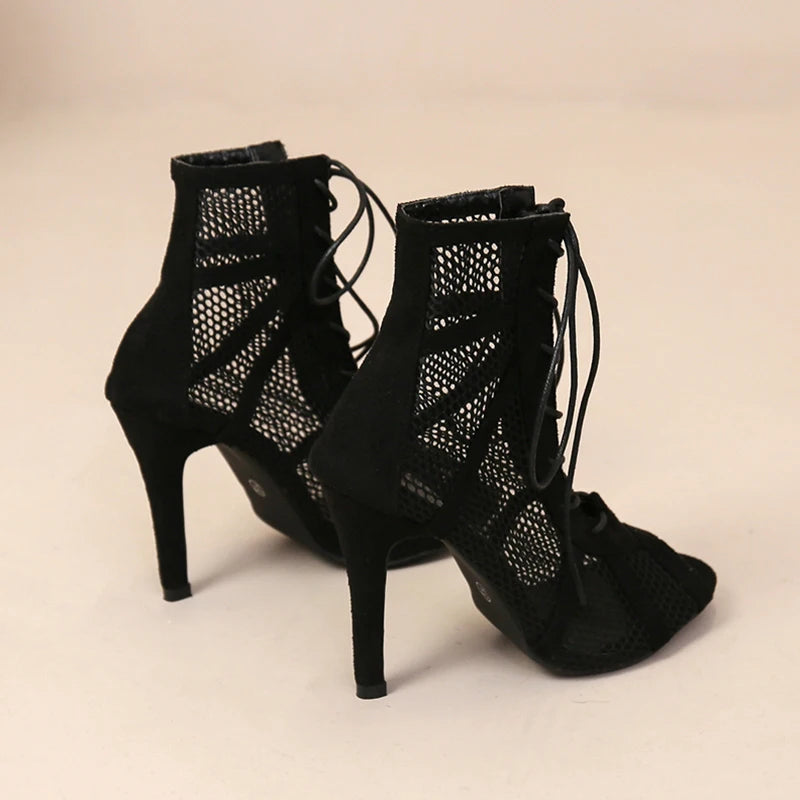 Sexy High Heels Hollow Mesh Sandals