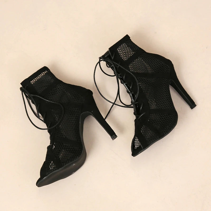 Sexy High Heels Hollow Mesh Sandals