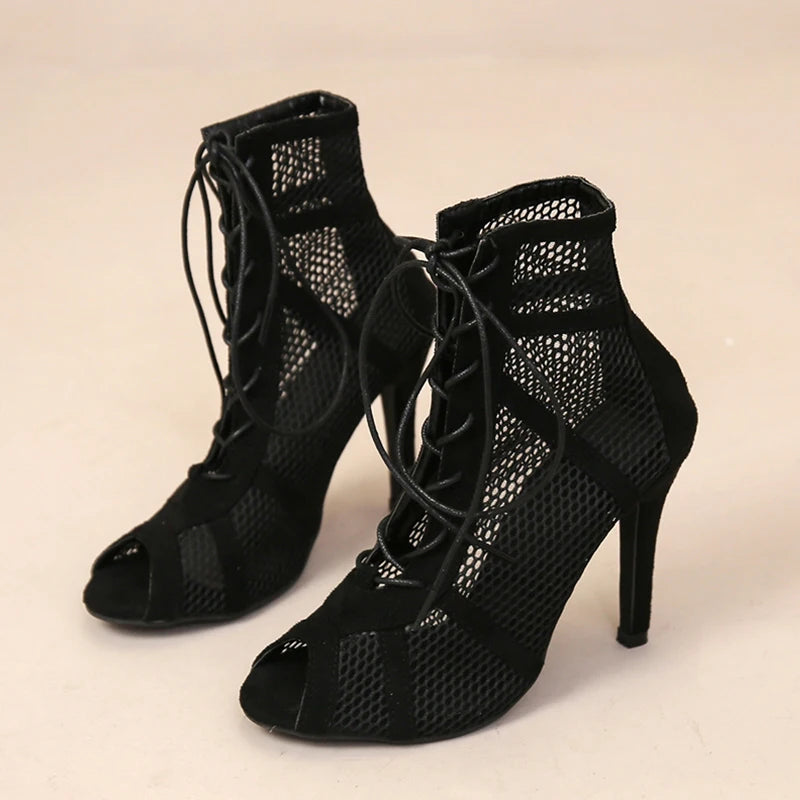 Sexy High Heels Hollow Mesh Sandals