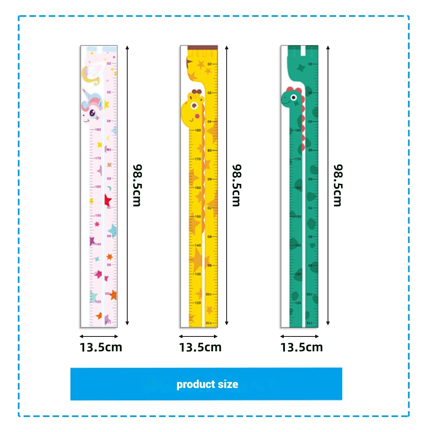 Whimsical Animal Growth Chart Wall Decals