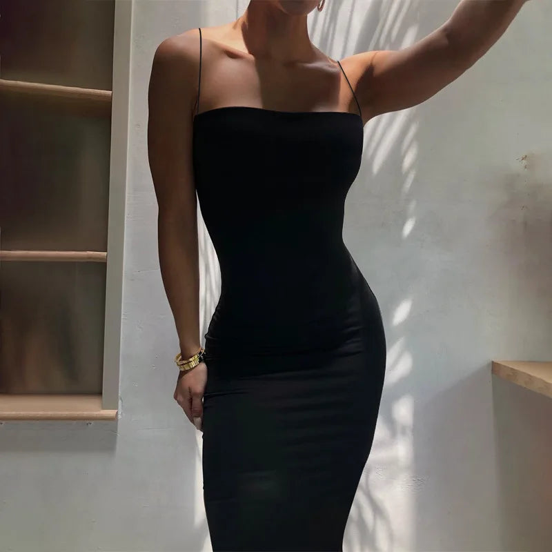 Black Sexy Dress Women Streetwear