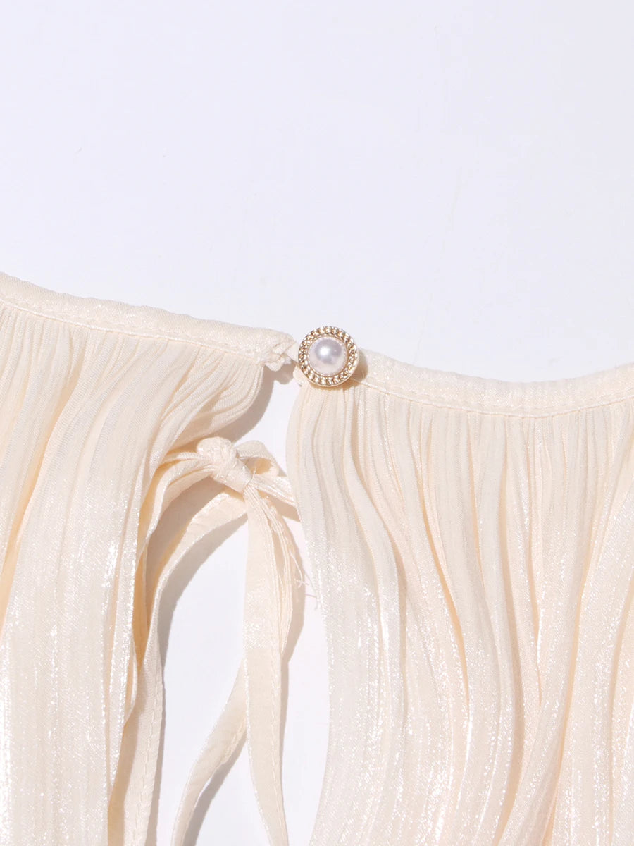 TWOTWINSTYLE Elegant Ruched Mini Dress