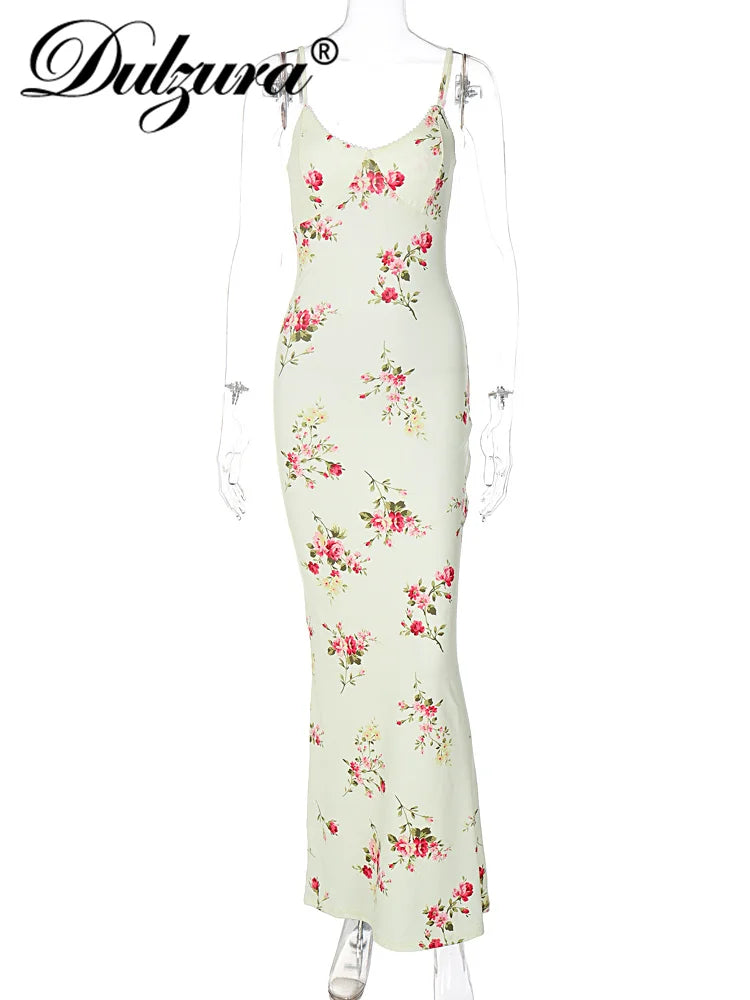 Dulzura Sexy Y2K Clothes Floral Print Sleeveless