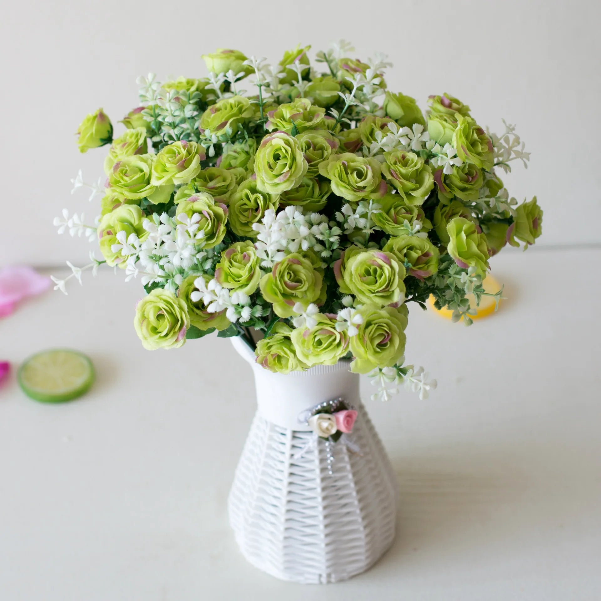 Artificial Mini Rose Bouquet for Home, Office & Wedding Decor