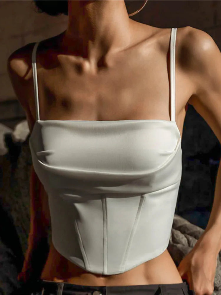 Lace-Up Backless Crop Top