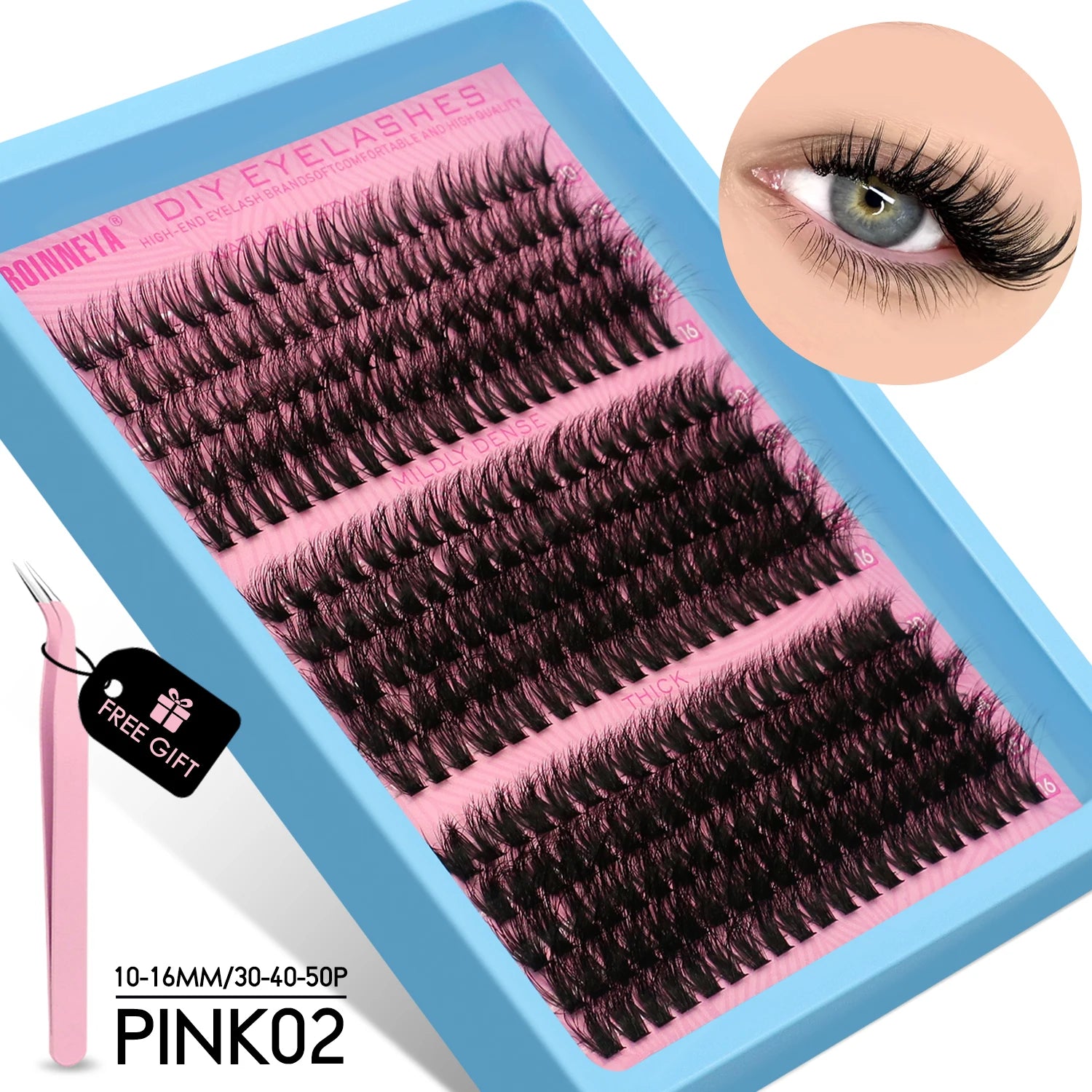GROINNEYA Cluster Lashes Kit