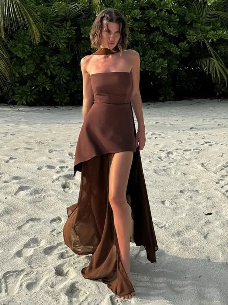 TARUXY Fashion Strapless Dress