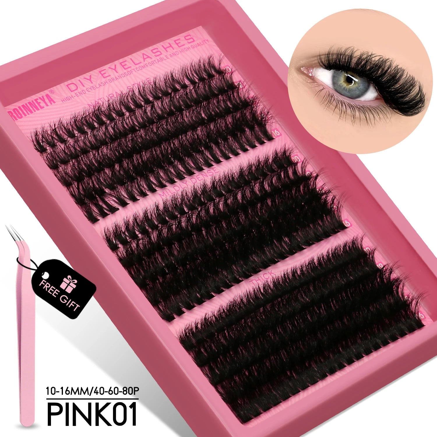 GROINNEYA Cluster Lashes Kit