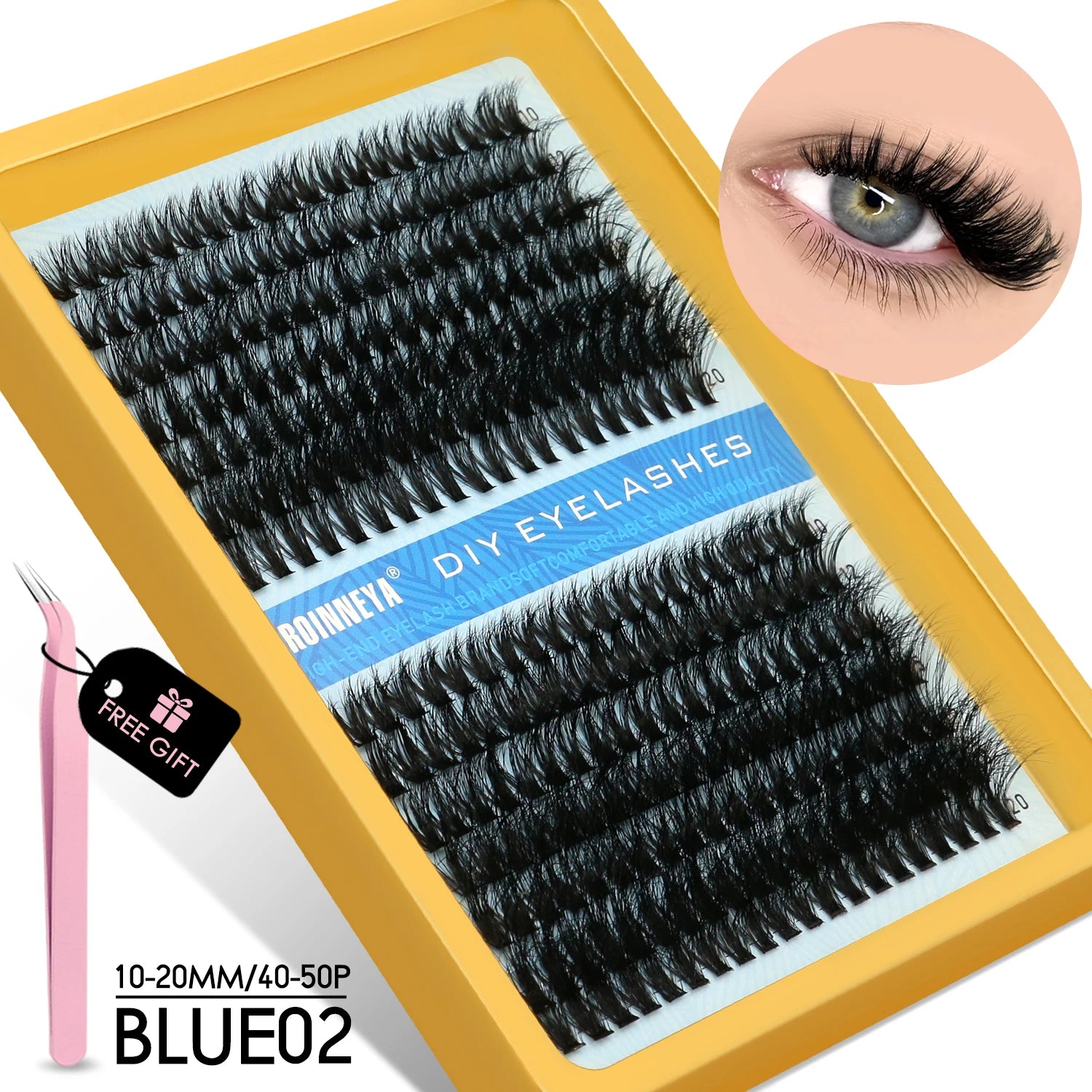 GROINNEYA Cluster Lashes Kit