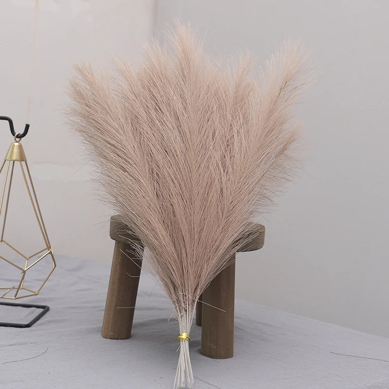 Tenvity  Pampas Grass Artificial Flowers Bouquet For Home Wedding
