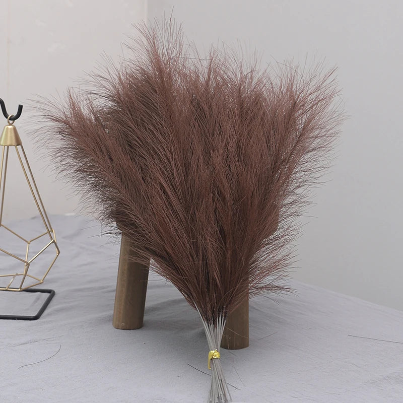 Tenvity  Pampas Grass Artificial Flowers Bouquet For Home Wedding