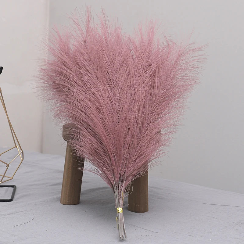 Tenvity  Pampas Grass Artificial Flowers Bouquet For Home Wedding