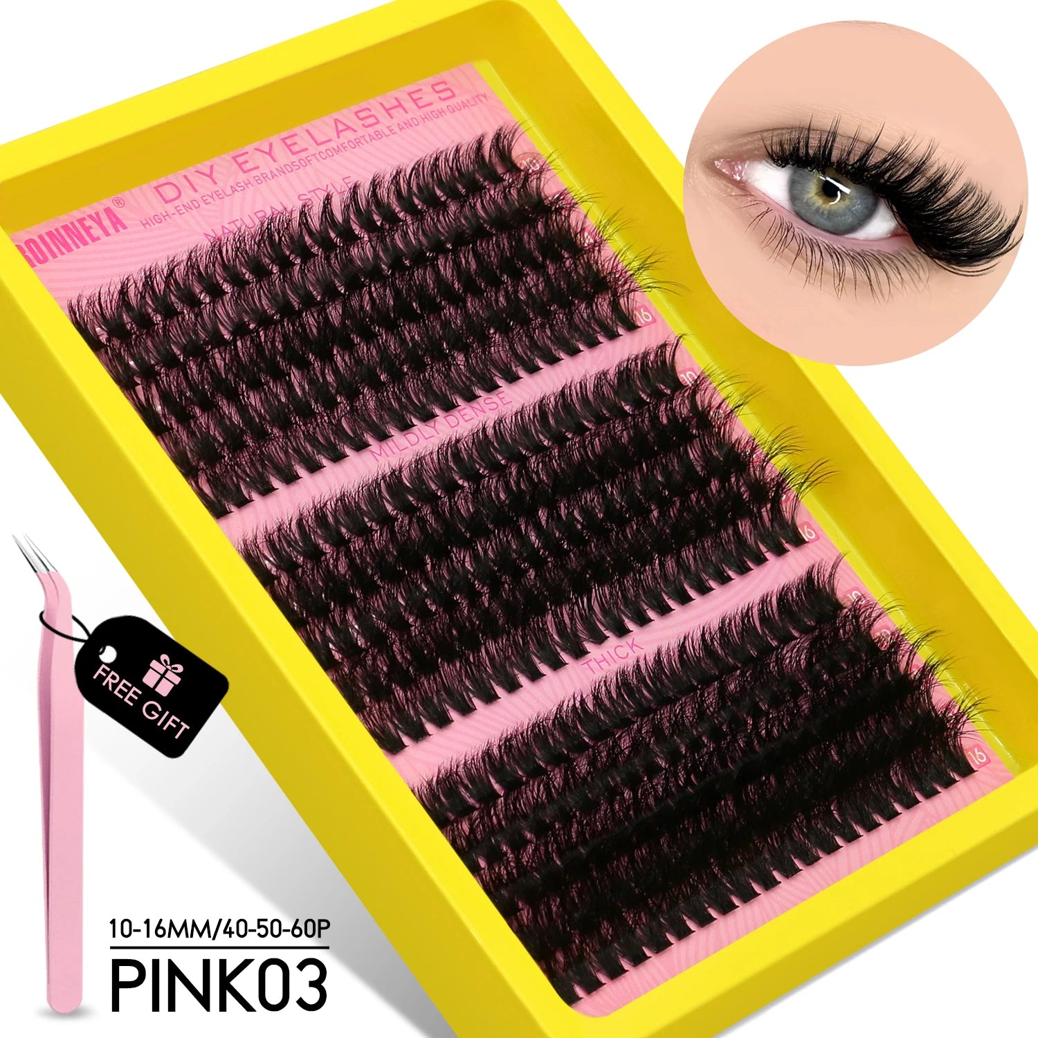 GROINNEYA Cluster Lashes Kit