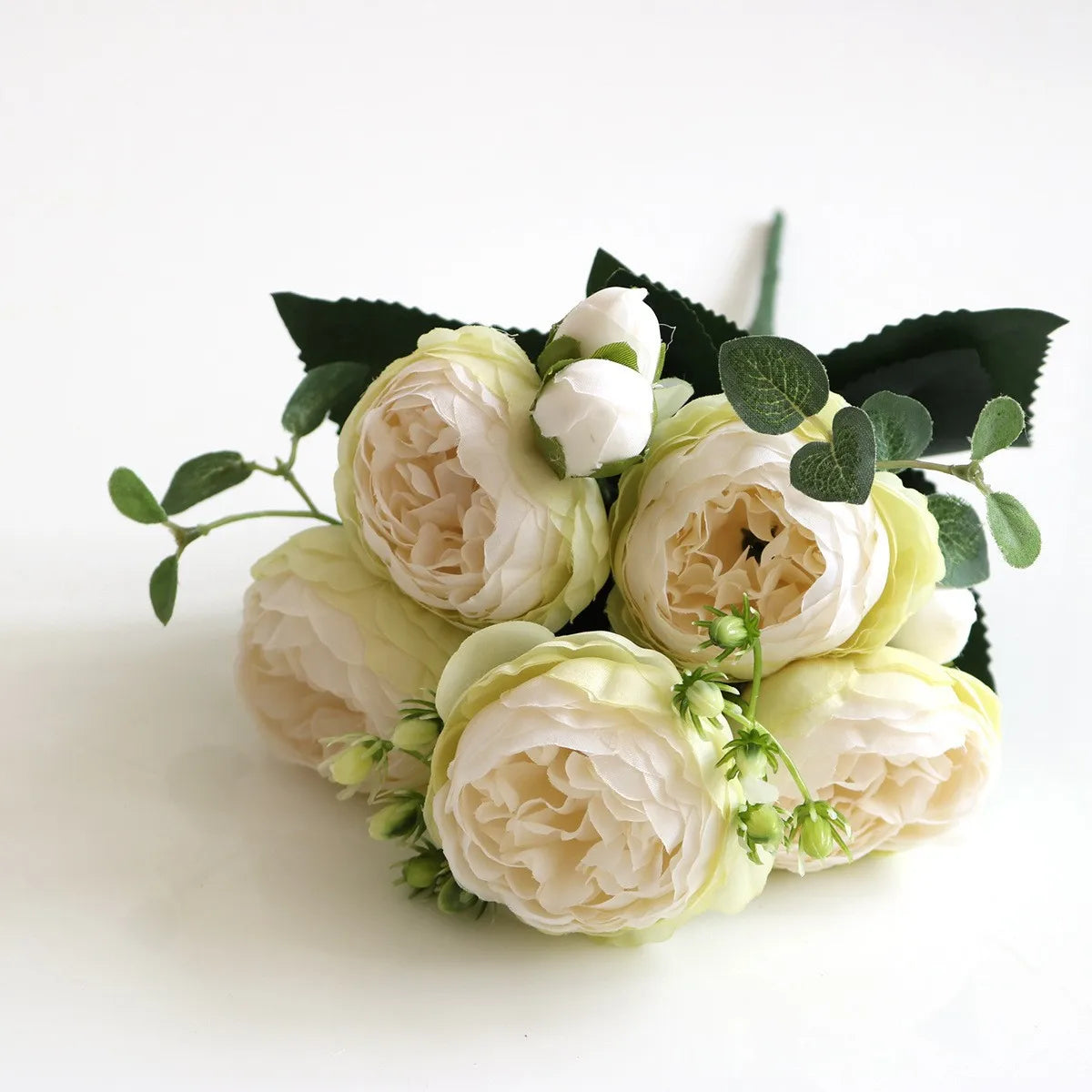 Hot Selling Rose Pink Silk Bouquet Peony Artificial Flower