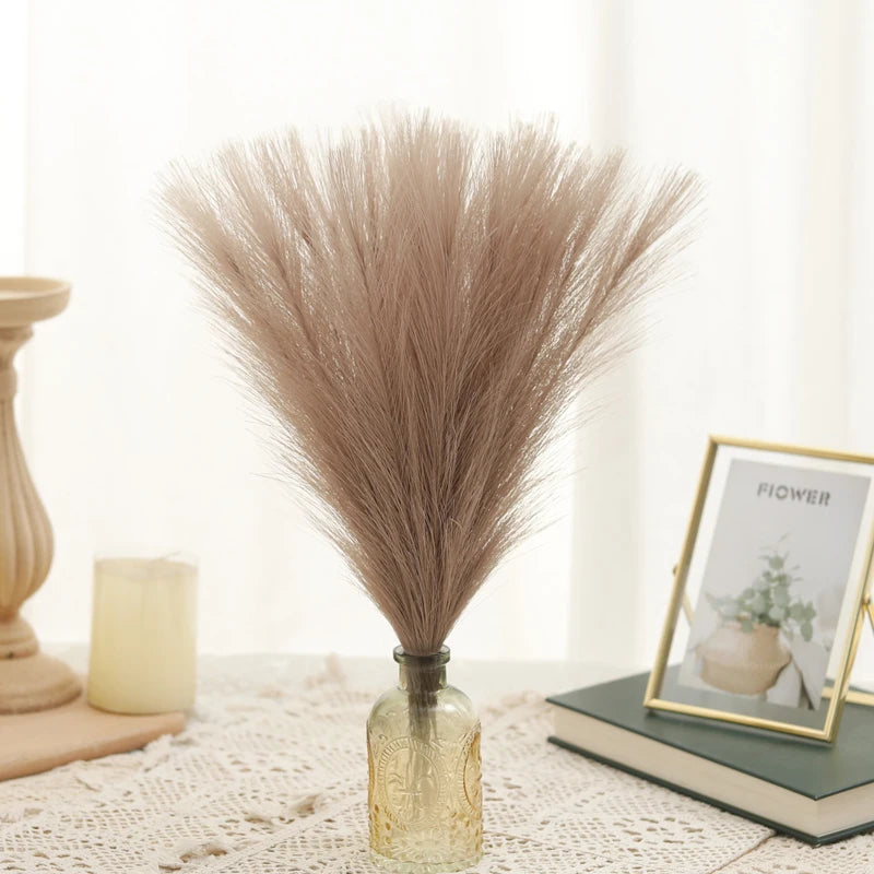 Tenvity  Pampas Grass Artificial Flowers Bouquet For Home Wedding