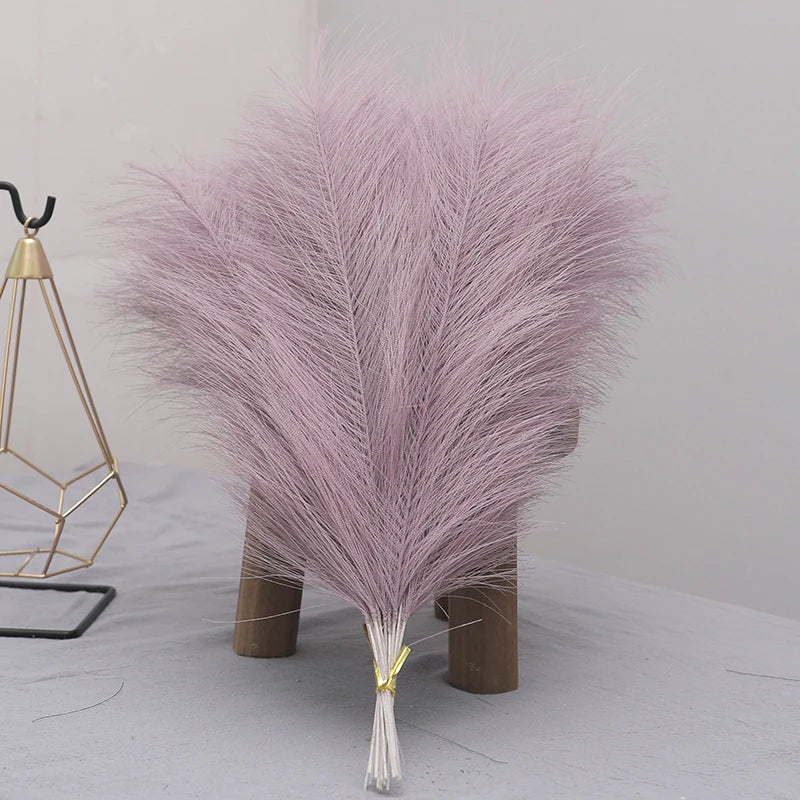 Tenvity  Pampas Grass Artificial Flowers Bouquet For Home Wedding