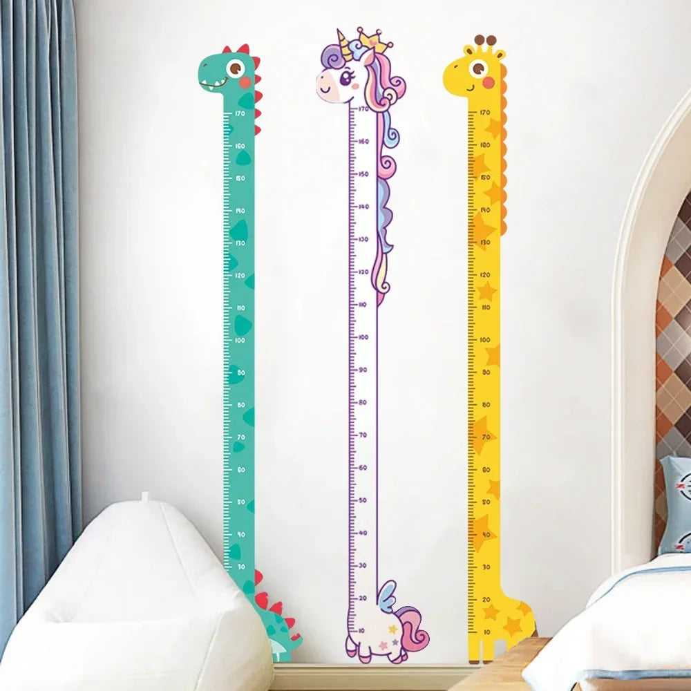 Whimsical Animal Growth Chart Wall Decals