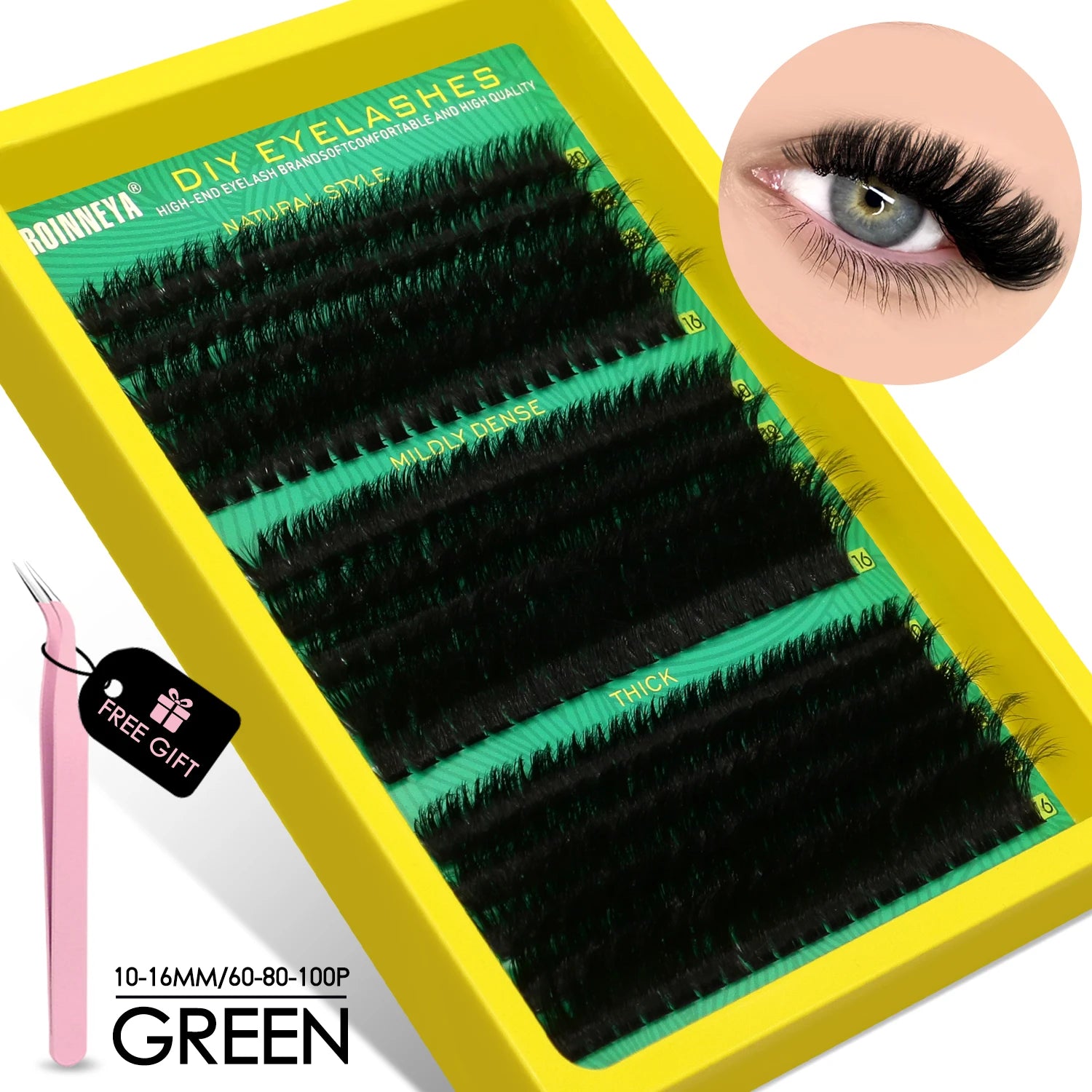 GROINNEYA Cluster Lashes Kit