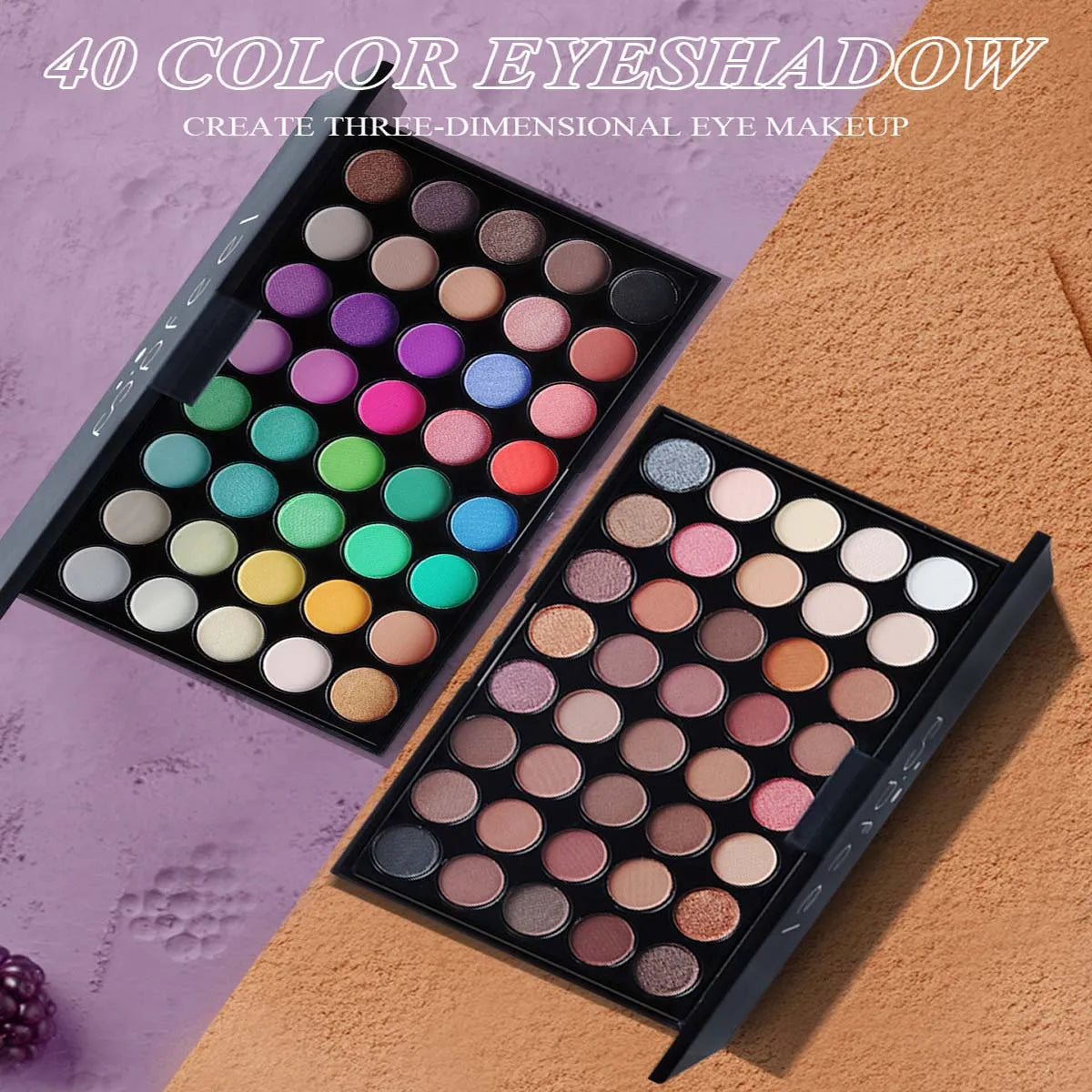 Pearlescent matte 40 color eye shadow