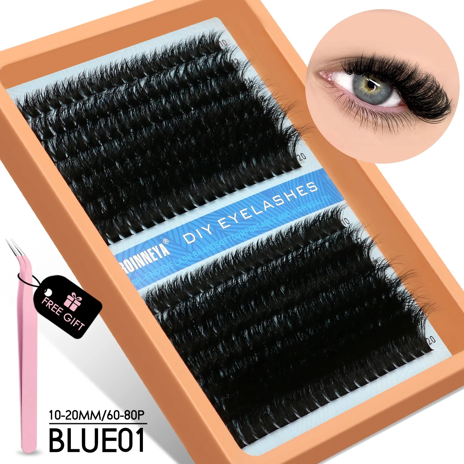 GROINNEYA Cluster Lashes Kit