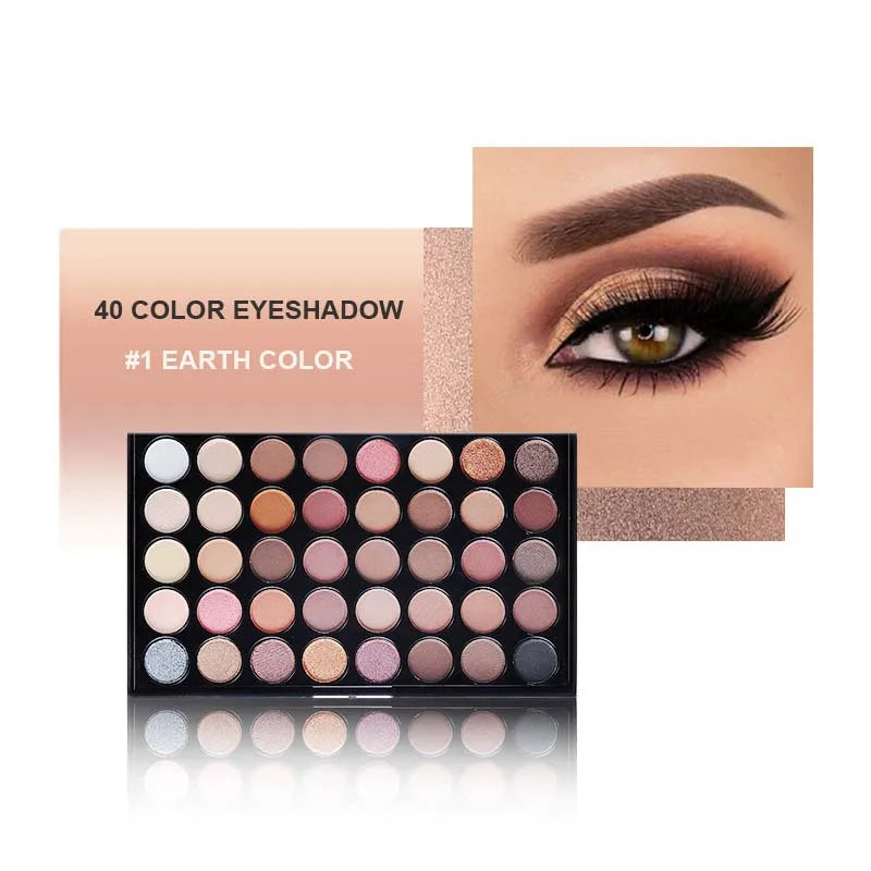 Pearlescent matte 40 color eye shadow