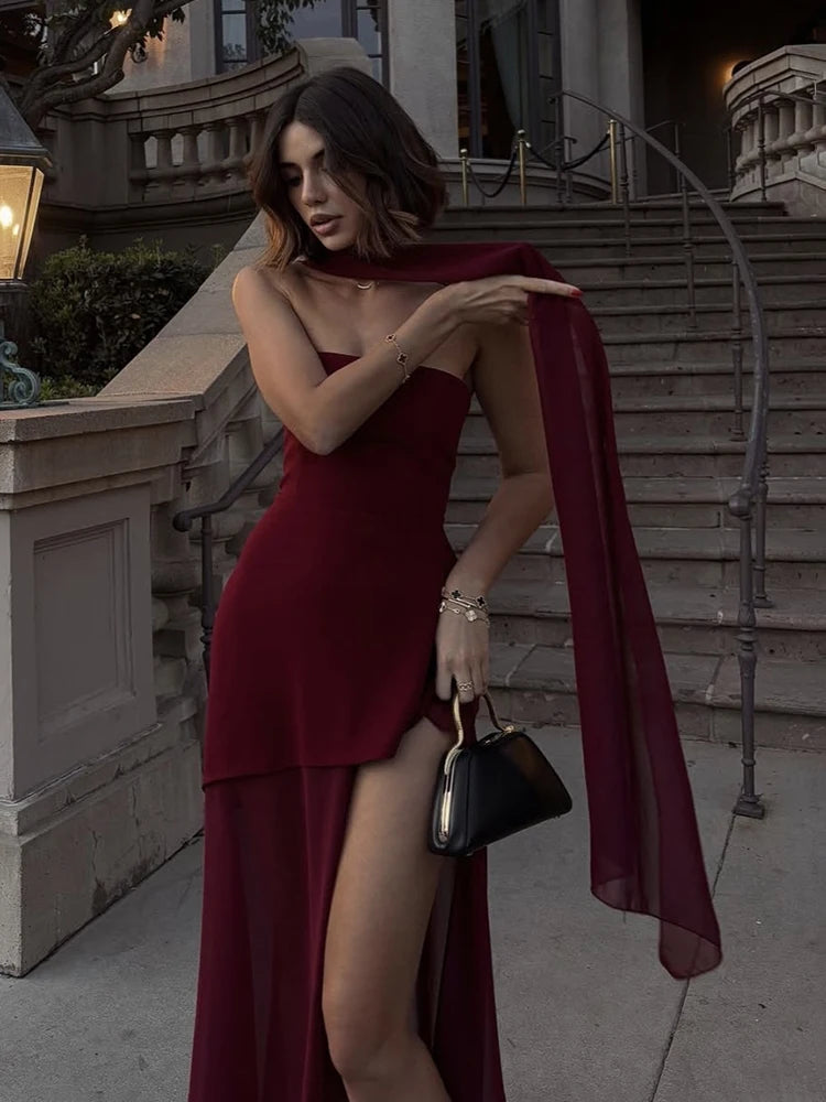 TARUXY Fashion Strapless Dress