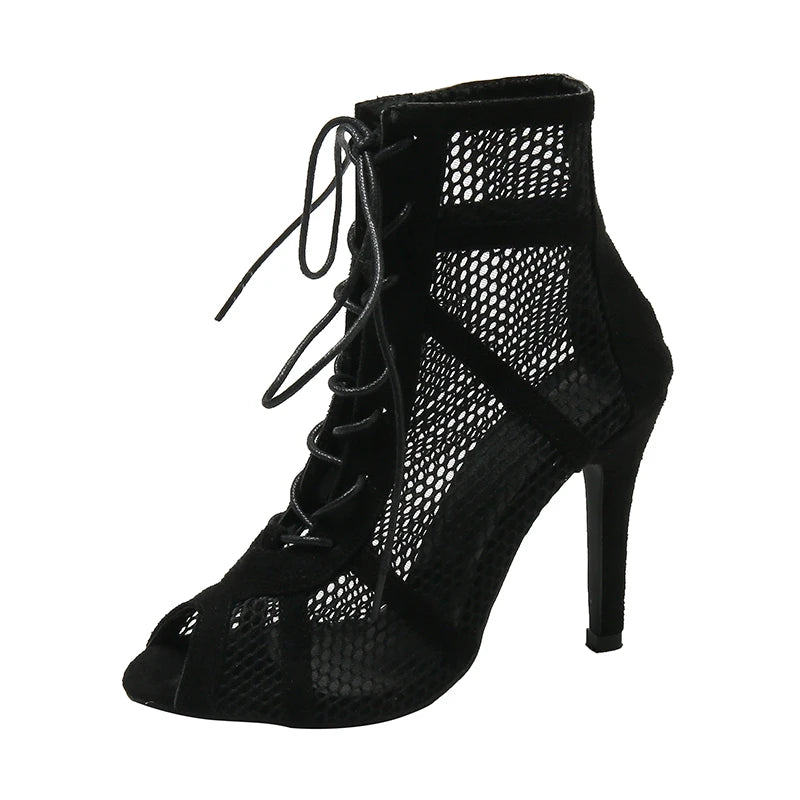 Sexy High Heels Hollow Mesh Sandals