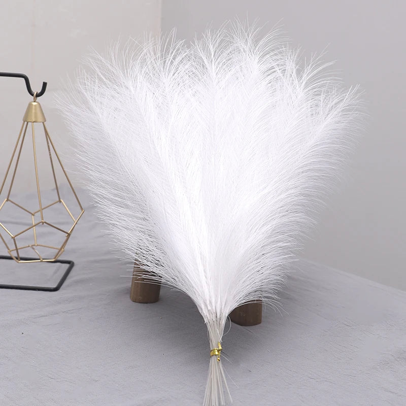 Tenvity  Pampas Grass Artificial Flowers Bouquet For Home Wedding