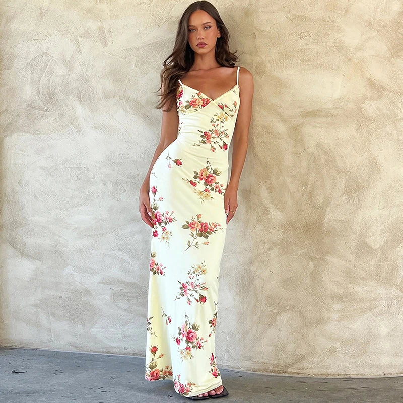 Dulzura Sexy Y2K Clothes Floral Print Sleeveless