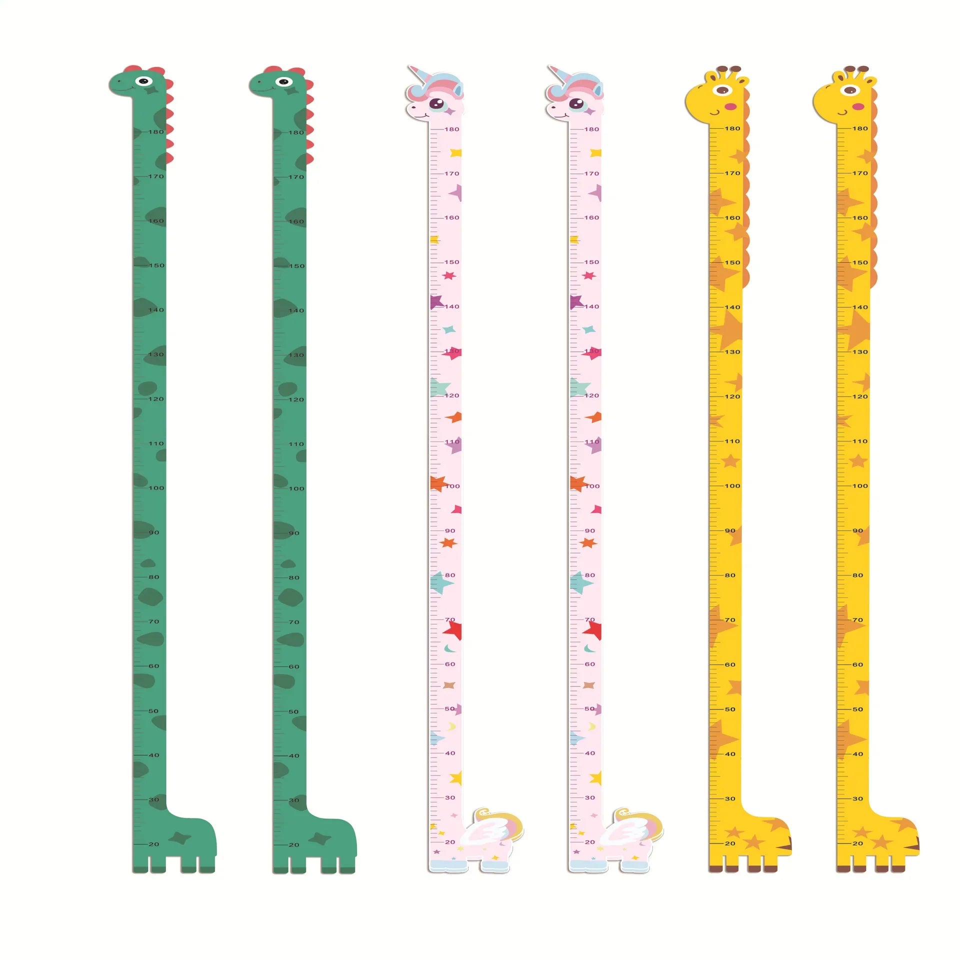 Whimsical Animal Growth Chart Wall Decals